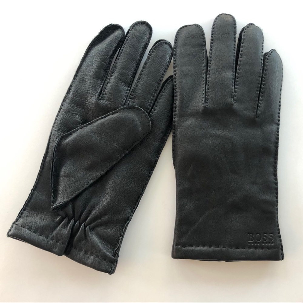 Hugo Boss Black leather gloves